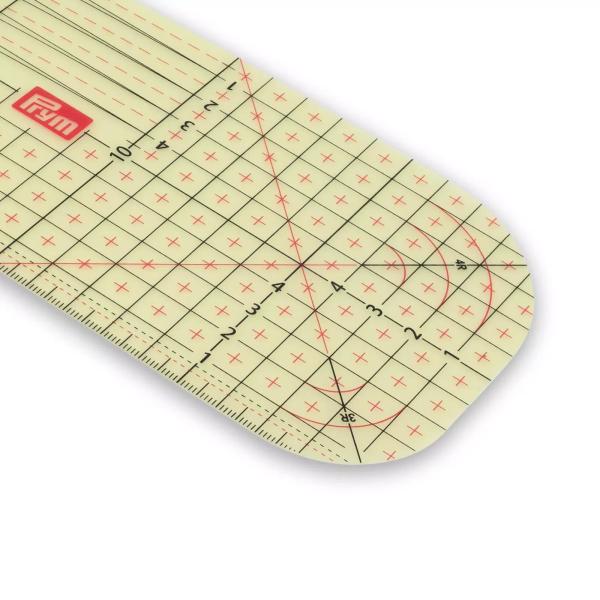 Prym Bügellineal transparent 10x30 cm 611491